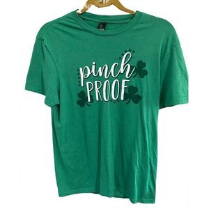 Green Pinch Proof Lucky Tee Size Small New